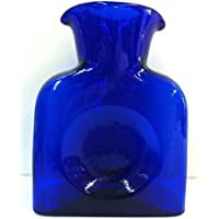 Blenko Hand Blown Glass Colored Water Bottle (Cobalt Blule)
