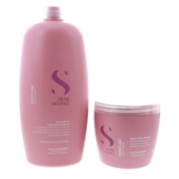 Alfaparf Semi Di Lino Moisture Nutritive Shampoo 33.8oz & Mask 16.9oz