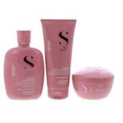 Alfaparf Semi Di Lino Moisture Nutritive Shampoo 8.45oz & Mask 6.76oz & Leave-in 6.76oz