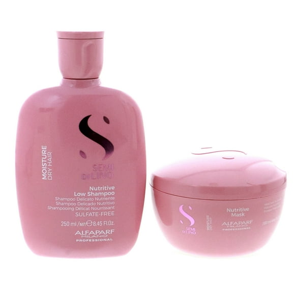 Alfaparf Semi Di Lino Moisture Nutritive Shampoo 8.45oz & Mask 6.76oz