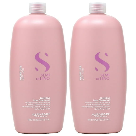 Alfaparf SemiDi Lino Moisture Nutritive Low Shampoo 33.8oz (Pack of 2)