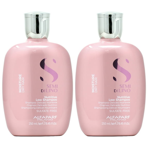 Alfaparf SemiDi Lino Moisture Nutritive Low Shampoo 8.45oz (Pack of 2)