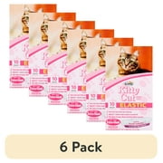 (6 pack) Alfapet, Kitty Cat Elastic Litter Box Liners, 10 Count