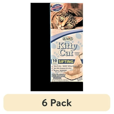 (6 pack) Alfapet, Kitty Cat Sifting Litter Box Liners, 10 count