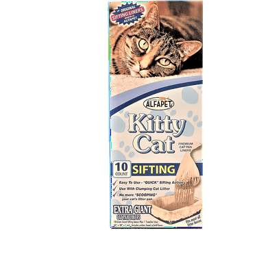 Alfapet, Kitty Cat Sifting Litter Box Liners, 10 count