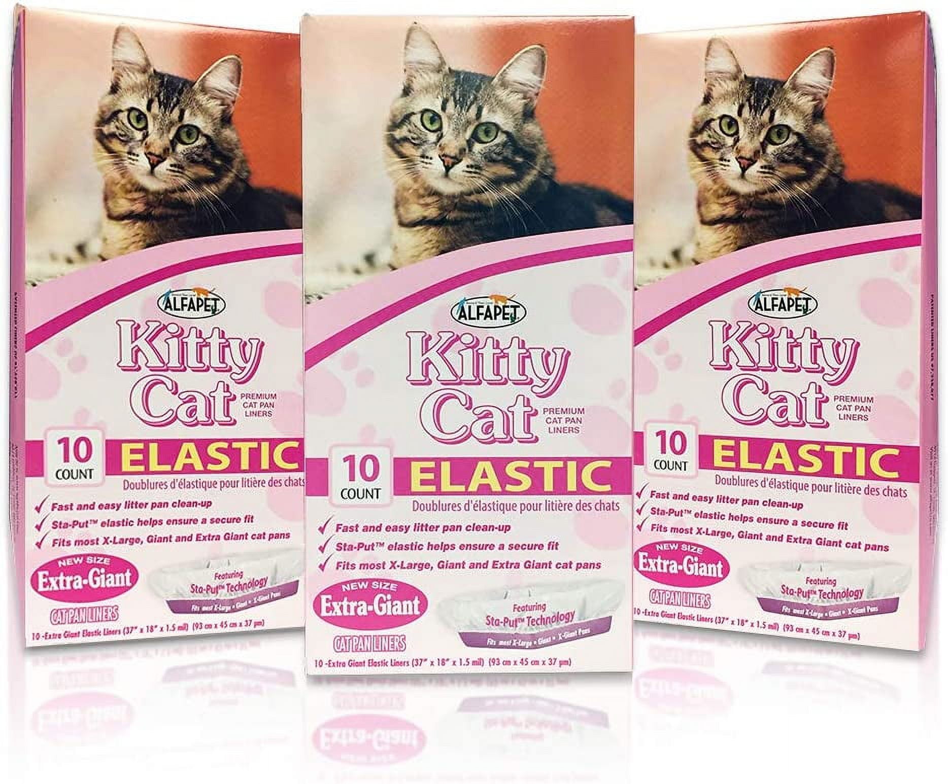 Alfapet Kitty Cat litter box Disposable, Elastic Liners 30 count For