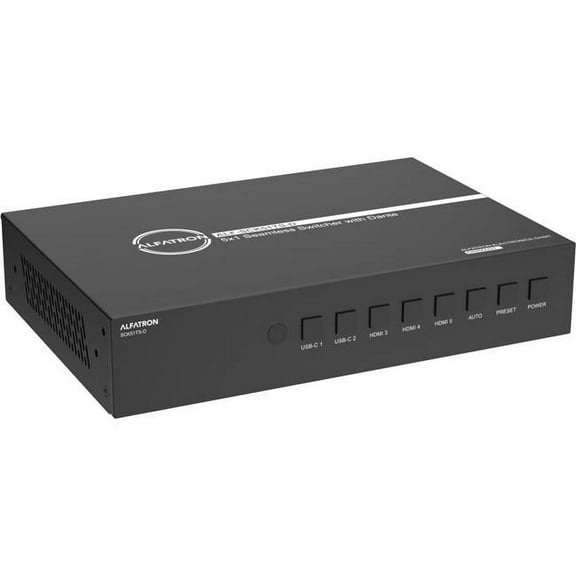 Alfatron Electronics ALF-SCK51TS-D 5x1 Presentation Switcher with HDBaseT Receiver & Dante - 4K 60Hz