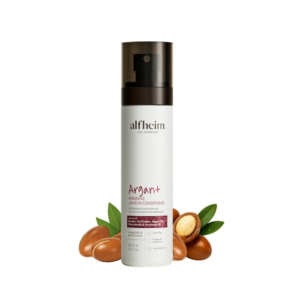 Alfheim Argan  Repairing Leave-In Spray 5.4oz – Lightweight Hydrating & Smoothing Mist with Argan Oil, Oat Protein & Panthenol – Protects from Heat, Reduces Frizz & Restores Shine