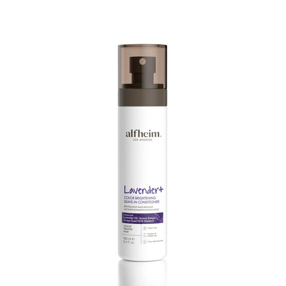 Alfheim Lavender+ Color Brightening Leave-in Spray 5.4oz, Purple Toner Hair Mist for Blonde & Gray Hair, Anti-Brass, Shine & Smooth Treatment