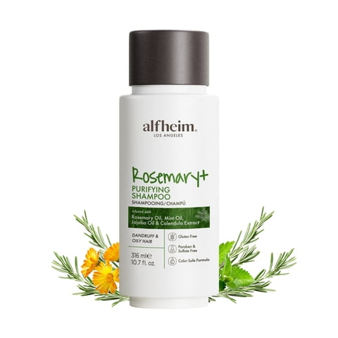 Alfheim Rosemary+ Purifying Shampoo for Oily Hair & Scalp, 10.7 fl oz