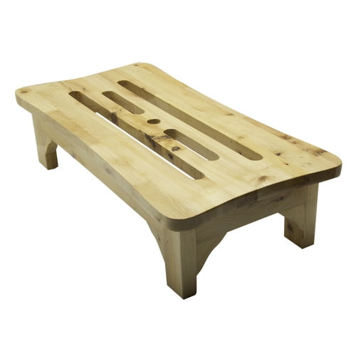 Natural Cedar Wood 24'' Curved Stepping Stool
