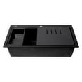 thumbnail image 1 of ALFI Brand AB3418SBDI-BLA 33 in. Granite Composite Workstation Step Rim Single Bowl Drop in Sink with Accessories - Black, 1 of 8