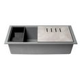 thumbnail image 1 of ALFI Brand AB3418SBUM-T 33 in. Granite Composite Workstation Step Rim Single Bowl Undermount Sink with Accessories - Titanium, 1 of 8