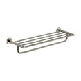thumbnail image 1 of ALFI brand AB9538-BN Brushed Nickel 26 inch Towel Bar & Shelf Bathroom Accessory, 1 of 6