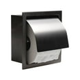 thumbnail image 1 of ALFI brand PVD Brushed Black Stainless Steel Recessed Toilet Paper Holder with Cover, 1 of 7