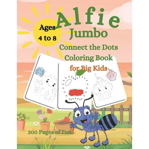 Alfie Jumbo Connect the Dots Coloring Book for Big Kids, (Paperback)