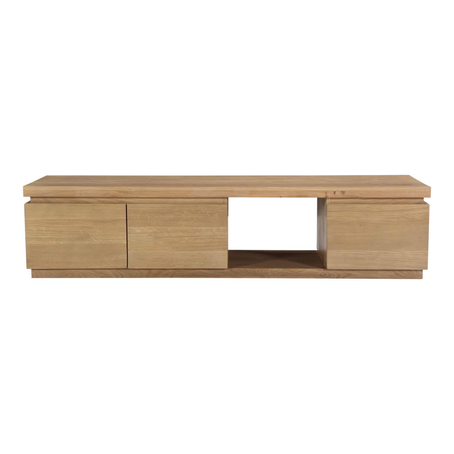 Alfie Light Oak Rectangular Media Console with Storage
