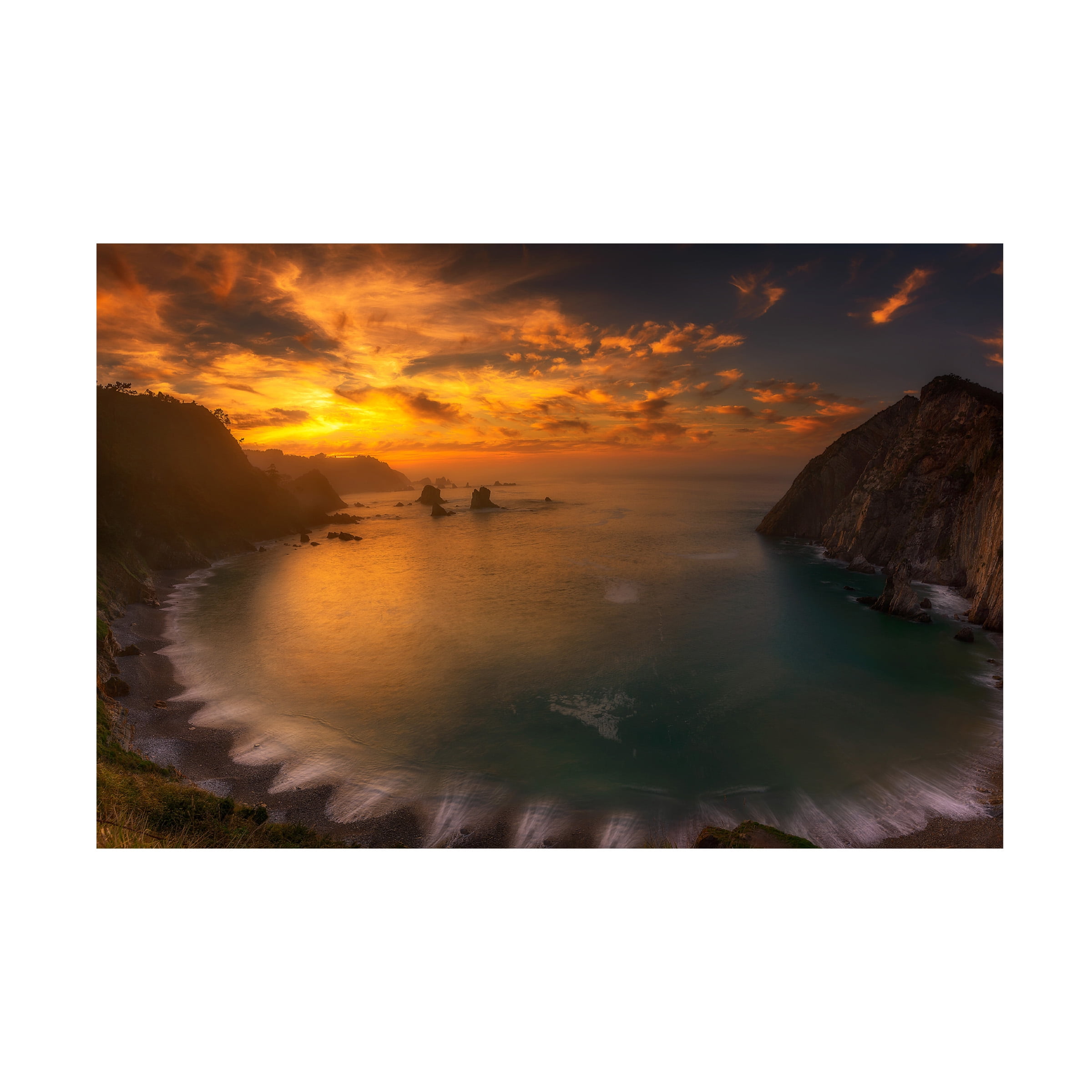 Alfonso Maseda Varela 'Sunset In Silence' Canvas Art