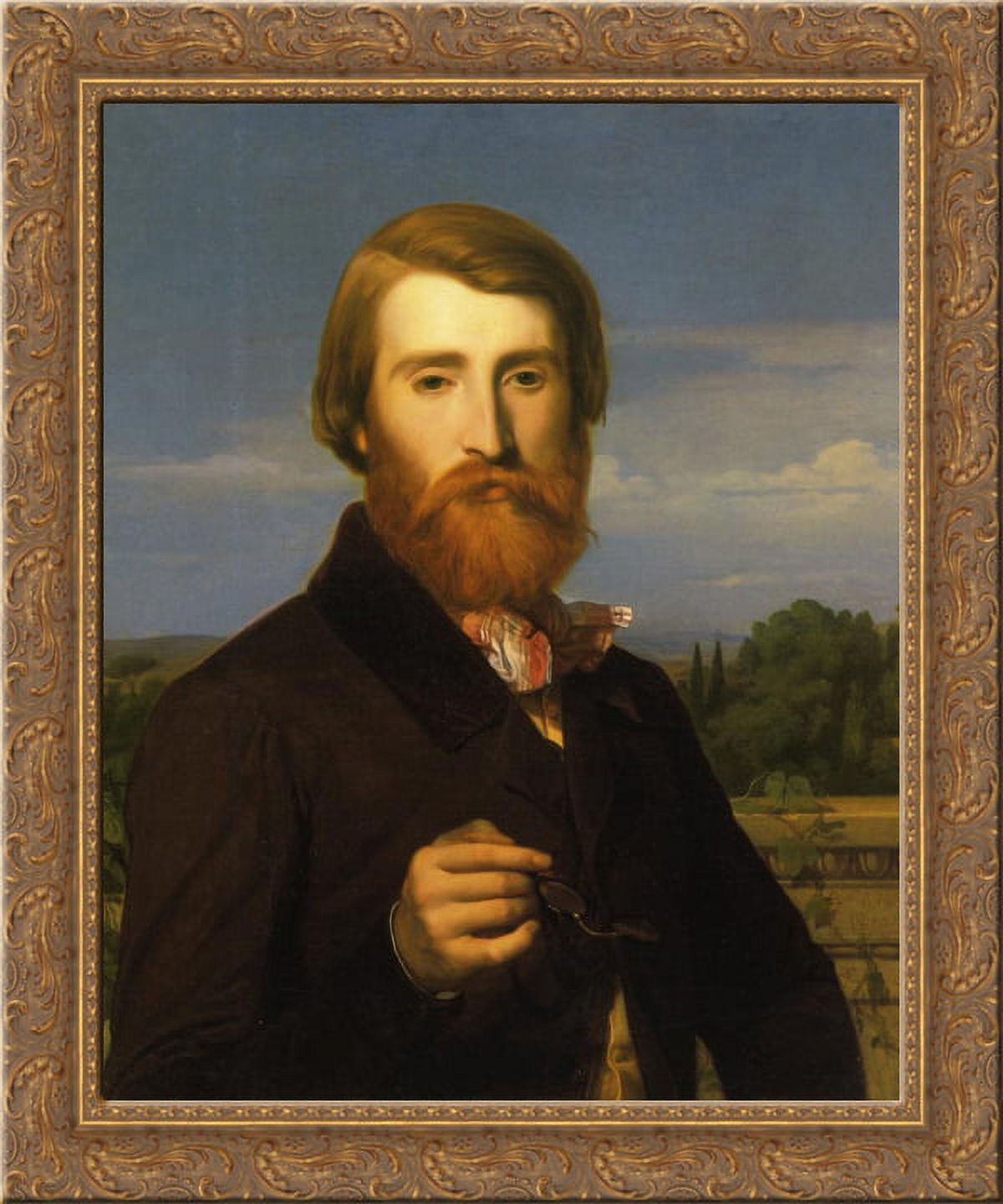 Alfred Bruyas 24x20 Gold Ornate Wood Framed Canvas Art by Alexandre ...