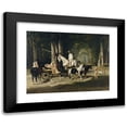 thumbnail image 1 of Alfred De Dreux 24x19 Black Modern Framed Museum Art Print Titled - Mr. and Mrs. Mosselman and Their Two Daughters (1848), 1 of 5
