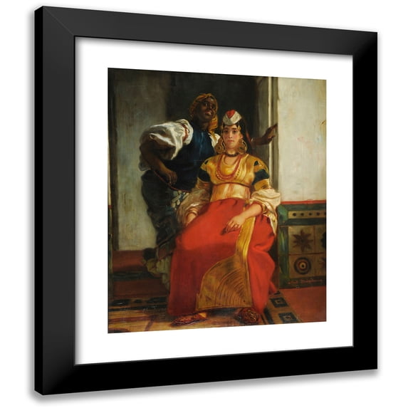 Alfred Dehodencq 15x18 Black Modern Framed Museum Art Print Titled - Jewish Married in Morocco (ca 1870)