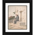 thumbnail image 1 of Alfred Diston 20x24 Black Ornate Framed Double Matted Museum Art Print Titled: Franciscan Friar (1828), 1 of 5
