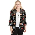 thumbnail image 1 of Alfred Dunner Womens Rich Velvet Floral Two In One Top With Necklace, 1 of 4