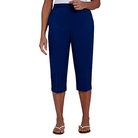 Alfred Dunner Petite Happy Hour Microfiber T Navy 6P