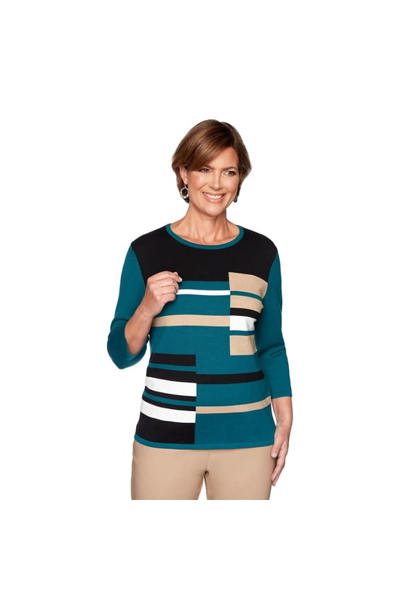 Sweater Color Block Cotton Acrylic (Milard, 3X) Multi