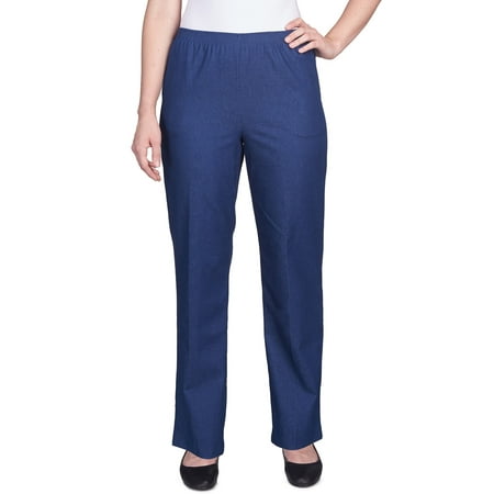 Alfred Dunner Women's Casual Elastic Waist Denim Short Length Jeans