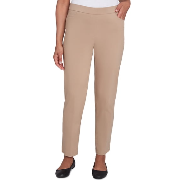 Alfred Dunner Womens Classic Allure Fit Proportioned Pant With Elastic Comfort Waistband