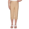 thumbnail image 1 of Alfred Dunner Women's Classics Allure Stretch Clam Digger, Tan, 12, 1 of 3