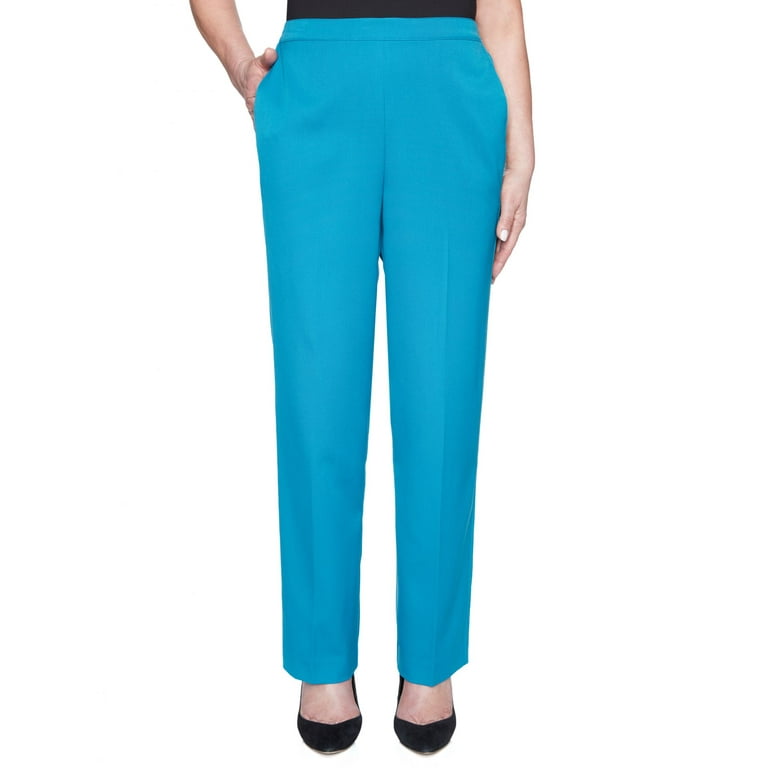 Alfred Dunner Women s Colorado Springs Twill Proportioned Short Pants Petite Size Peacock 8 Petite Short Walmart