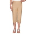 thumbnail image 1 of Alfred Dunner Women's Petite Classic Allure Stretch Clam Digger, Tan, 12 Petite, 1 of 4