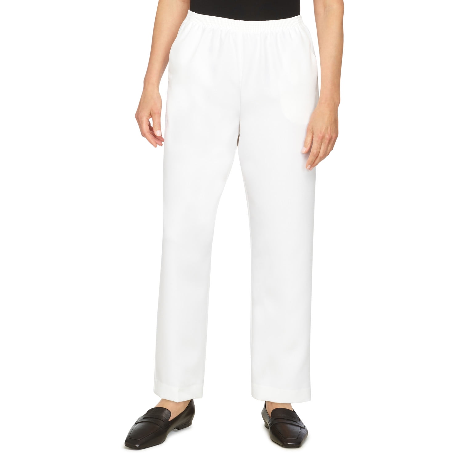 Alfred Dunner Womens Petite Solid Medium Pant