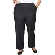 Alfred Dunner Women's Plus Size Black Denim Comfort Waistband Pant