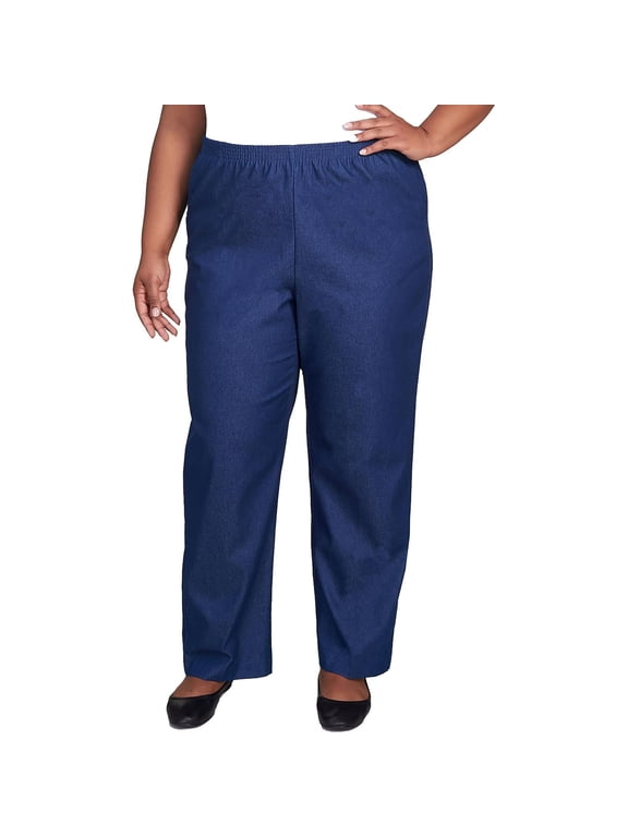 Women's Plus Size Casual Elastic Waist Denim Pull-On Jeans