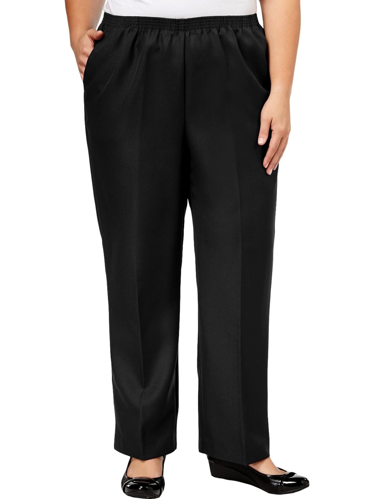Alfred Dunner Women's Plus Size Solid Elastic Waist Pants — free download