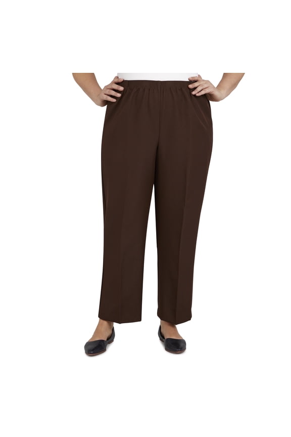 Women's Plus Size Solid Elastic Waist Pants