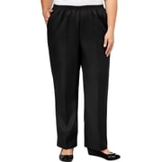 Alfred Dunner Womens Plus Size Solid Elastic Waist Pants