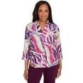thumbnail image 1 of Alfred Dunner Womens Abstract Floral Button Front Top, 1 of 4