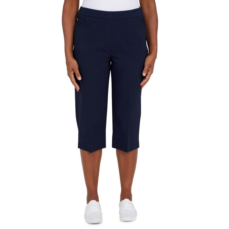 Alfred Dunner Womens Allure Stretch Clamdigger Pant