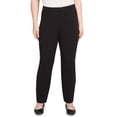 thumbnail image 1 of Alfred Dunner Womens Black Crepe Knit Medium Length Pant, 1 of 4
