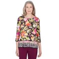 thumbnail image 1 of Alfred Dunner Womens  Bold Floral Geometric Border Top, 1 of 6