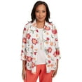 thumbnail image 1 of Alfred Dunner Womens Bright Floral Two In One Top With Necklace, 1 of 4
