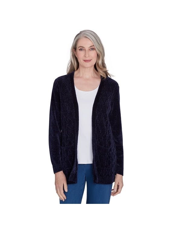 Womens Chenille Cardigan With Pockets