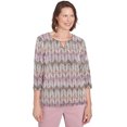 thumbnail image 1 of Alfred Dunner Womens Chenille Zig Zag Split Neck Top, 1 of 4