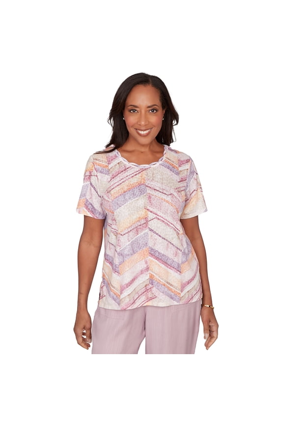 Womens Chevron Geometric Tee