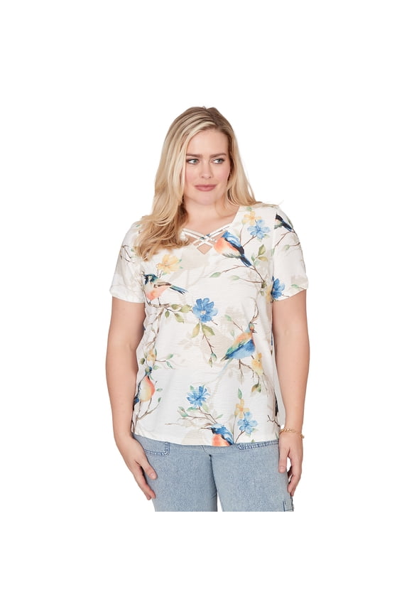 Womens Chickadees Embellished Tee