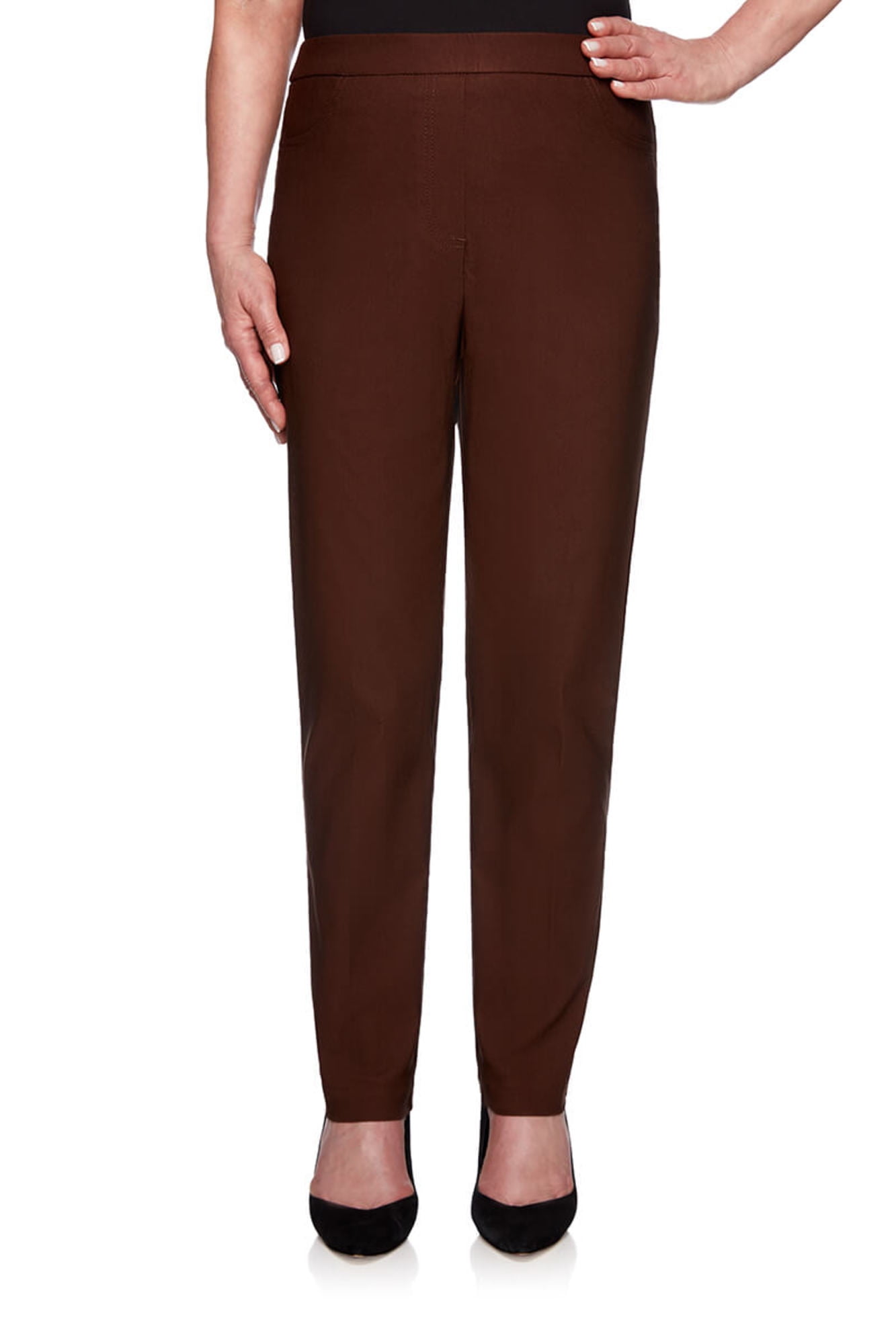 Alfred Dunner Womens Classic Allure Fit Proportioned Pant With Elastic ...